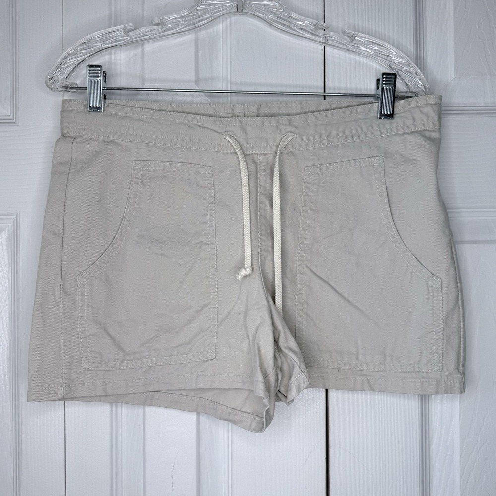 Vintage 1998 Levi's SilverTab Khaki Utility Shorts Women's Size 5 Drawstring Y2K